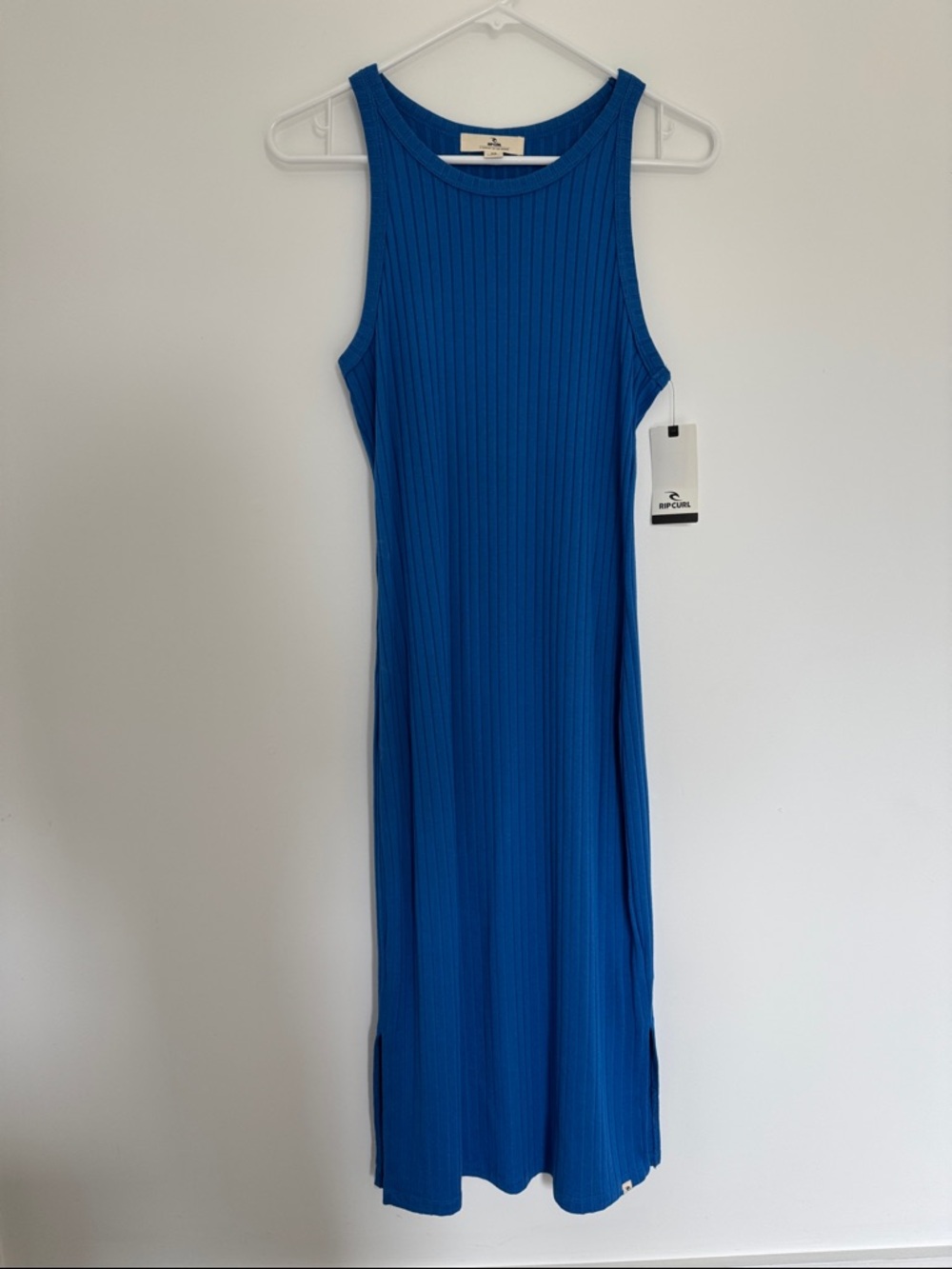 Rip Curl Royal Blue Ribbed Midi Tank Dress